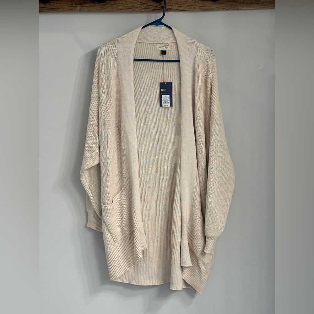 Target Women's Beige Open-Front Cardigan